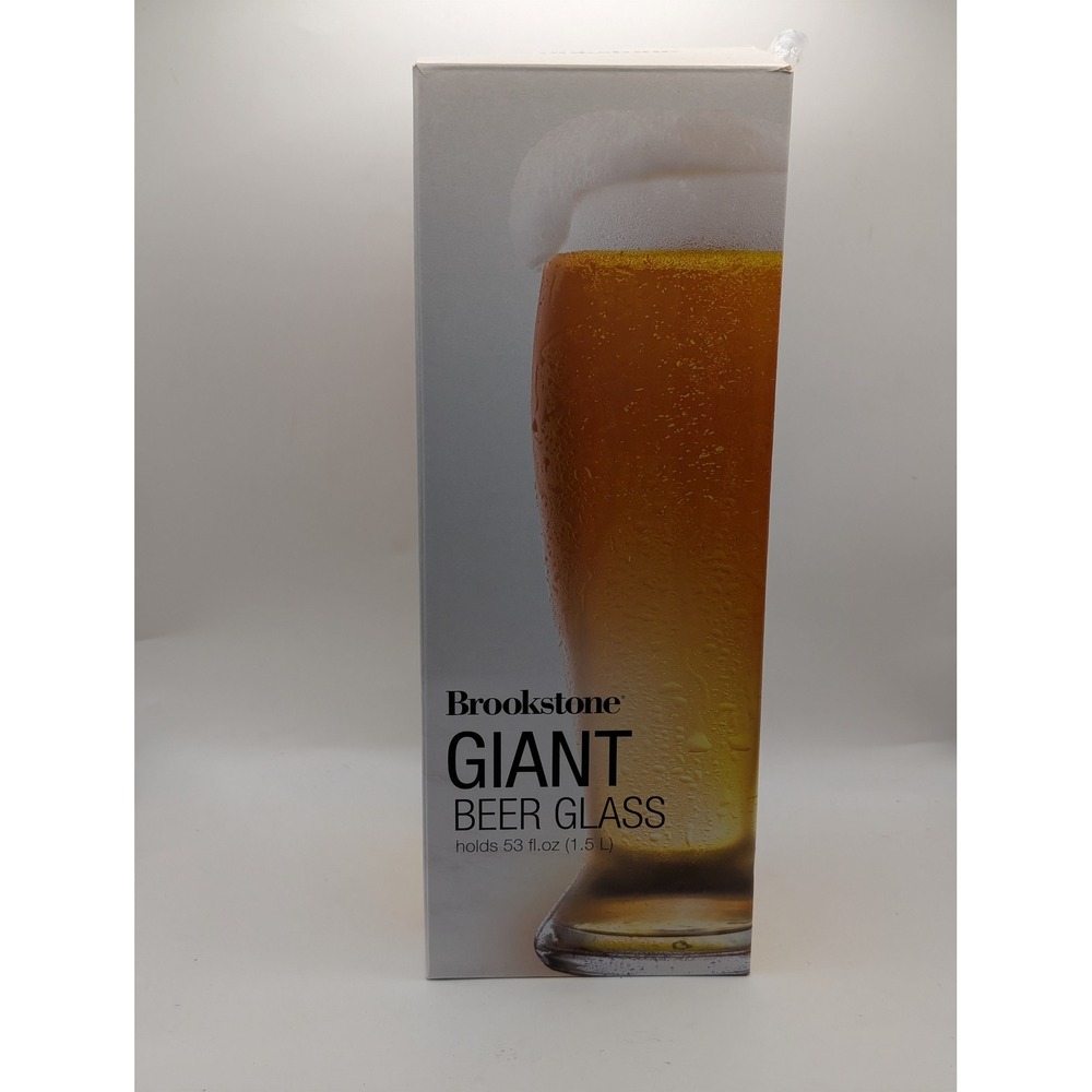 Brookstone Giant Beer Glass 53 fl oz 1.5L Oversized Pilsner Novelty Gift New